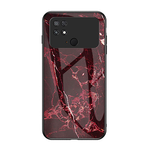 Custodia Silicone Gel Laterale Fantasia Modello Specchio Cover per Xiaomi Poco C40 Rosso