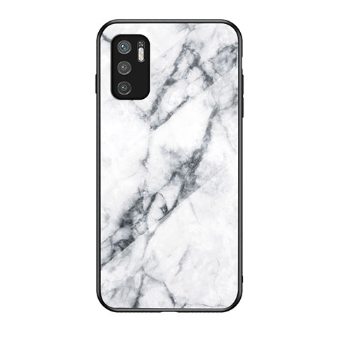 Custodia Silicone Gel Laterale Fantasia Modello Specchio Cover per Xiaomi POCO M3 Pro 5G Bianco