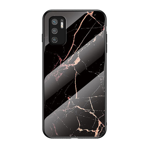 Custodia Silicone Gel Laterale Fantasia Modello Specchio Cover per Xiaomi POCO M3 Pro 5G Oro e Nero