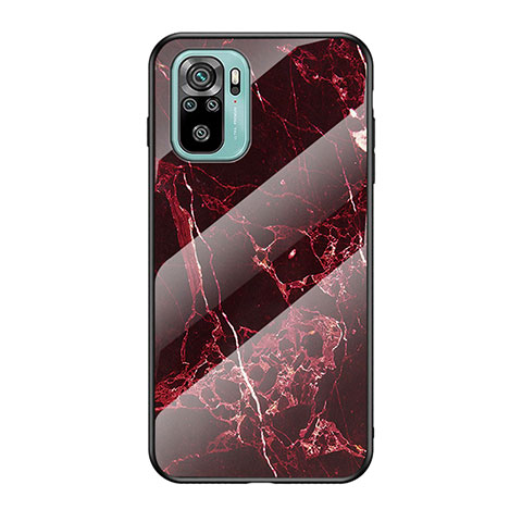 Custodia Silicone Gel Laterale Fantasia Modello Specchio Cover per Xiaomi Poco M5S Rosso
