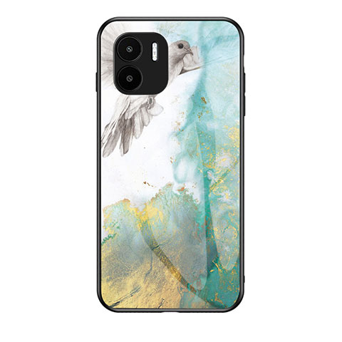 Custodia Silicone Gel Laterale Fantasia Modello Specchio Cover per Xiaomi Redmi A2 Verde