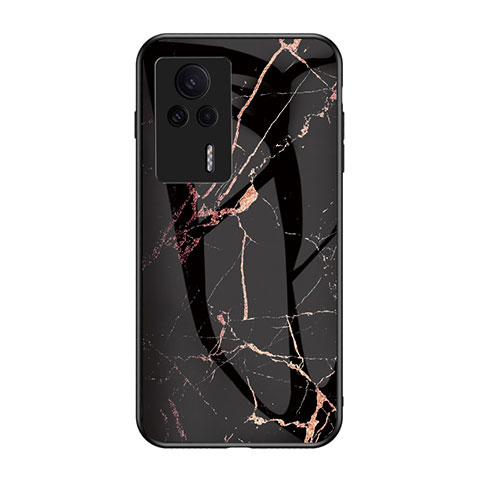 Custodia Silicone Gel Laterale Fantasia Modello Specchio Cover per Xiaomi Redmi K60E 5G Oro e Nero