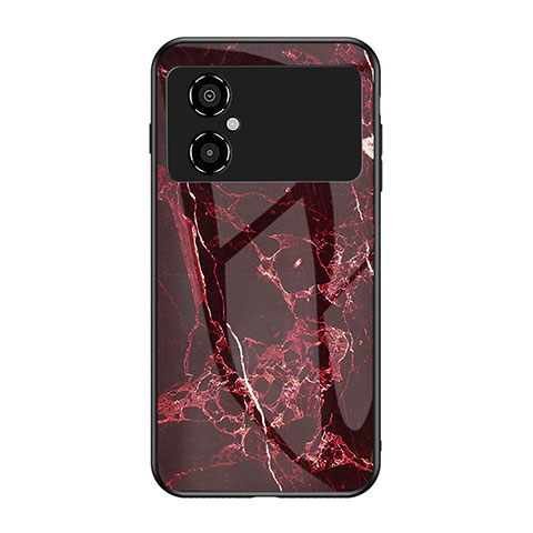 Custodia Silicone Gel Laterale Fantasia Modello Specchio Cover per Xiaomi Redmi Note 11R 5G Rosso