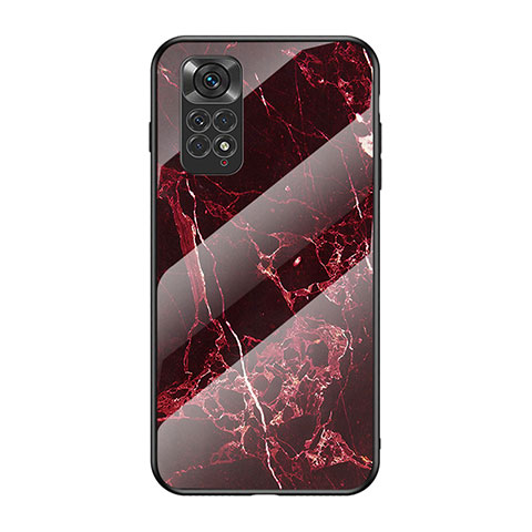 Custodia Silicone Gel Laterale Fantasia Modello Specchio Cover per Xiaomi Redmi Note 11S 4G Rosso