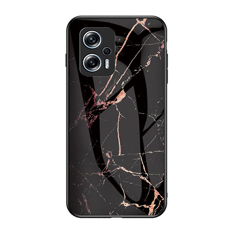 Custodia Silicone Gel Laterale Fantasia Modello Specchio Cover per Xiaomi Redmi Note 11T Pro 5G Oro e Nero