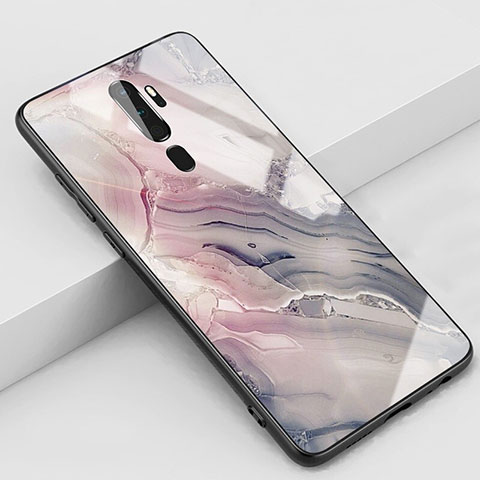 Custodia Silicone Gel Laterale Fantasia Modello Specchio Cover S01 per Oppo A11 Grigio