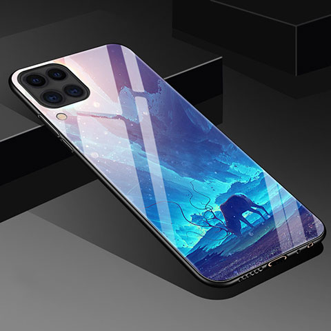 Custodia Silicone Gel Laterale Fantasia Modello Specchio Cover S02 per Huawei Nova 7i Cielo Blu