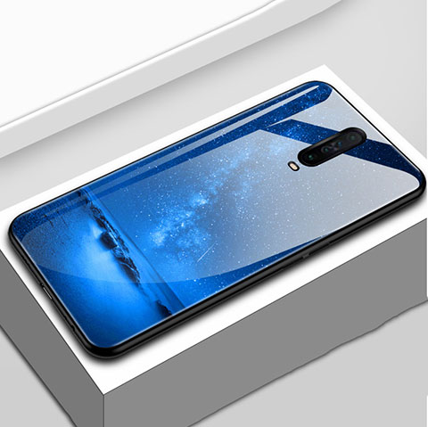 Custodia Silicone Gel Laterale Fantasia Modello Specchio Cover S02 per Xiaomi Poco X2 Blu