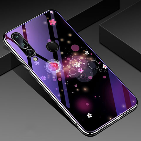 Custodia Silicone Gel Laterale Farfalla Specchio Cover K01 per Huawei P Smart+ Plus (2019) Viola