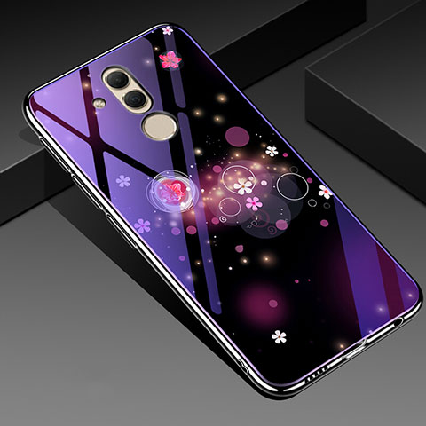 Custodia Silicone Gel Laterale Fiori Specchio Cover H01 per Huawei Mate 20 Lite Multicolore