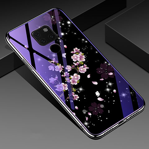 Custodia Silicone Gel Laterale Fiori Specchio Cover per Huawei Mate 20 X 5G Multicolore