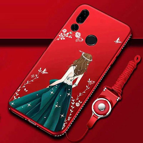 Custodia Silicone Gel Morbida Abito Ragazza Cover K01 per Huawei Honor 20i Multicolore