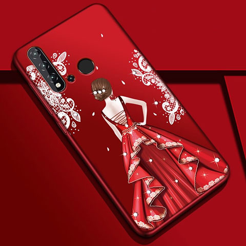 Custodia Silicone Gel Morbida Abito Ragazza Cover per Huawei P20 Lite (2019) Colorato