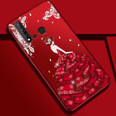 Custodia Silicone Gel Morbida Abito Ragazza Cover per Huawei P20 Lite (2019) Multicolore