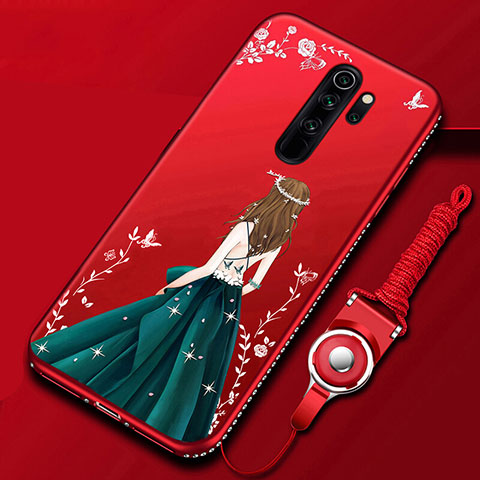 Custodia Silicone Gel Morbida Abito Ragazza Cover per Xiaomi Redmi Note 8 Pro Multicolore