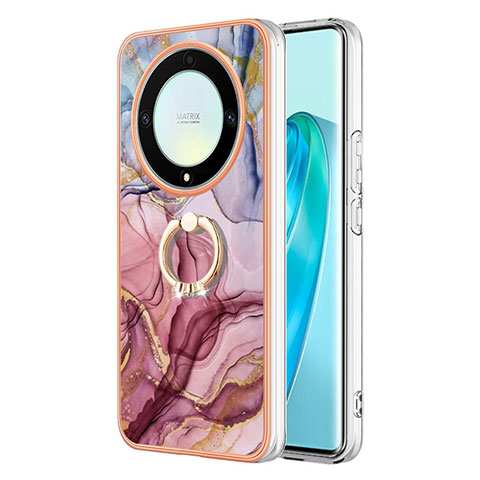 Custodia Silicone Gel Morbida Fantasia Modello Cover con Anello Supporto Y01B per Huawei Honor Magic5 Lite 5G Multicolore