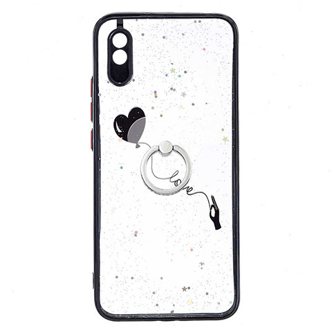 Custodia Silicone Gel Morbida Fantasia Modello Cover con Anello Supporto Y01X per Xiaomi Redmi 9i Nero