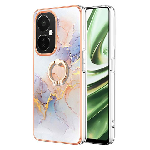 Custodia Silicone Gel Morbida Fantasia Modello Cover con Anello Supporto Y03B per OnePlus Nord CE 3 Lite 5G Lavanda