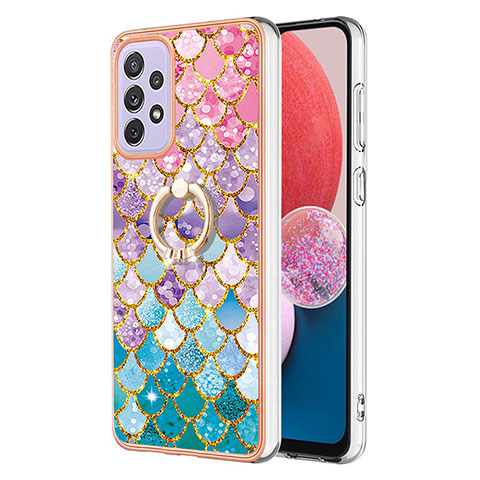 Custodia Silicone Gel Morbida Fantasia Modello Cover con Anello Supporto Y03B per Samsung Galaxy A13 4G Colorato