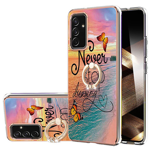 Custodia Silicone Gel Morbida Fantasia Modello Cover con Anello Supporto Y03B per Samsung Galaxy A55 5G Multicolore