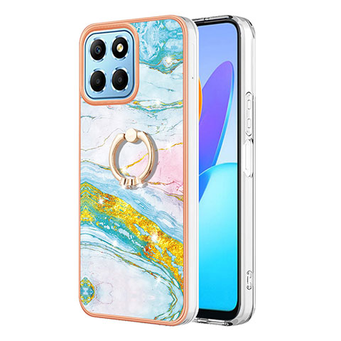 Custodia Silicone Gel Morbida Fantasia Modello Cover con Anello Supporto Y05B per Huawei Honor X8a 5G Colorato