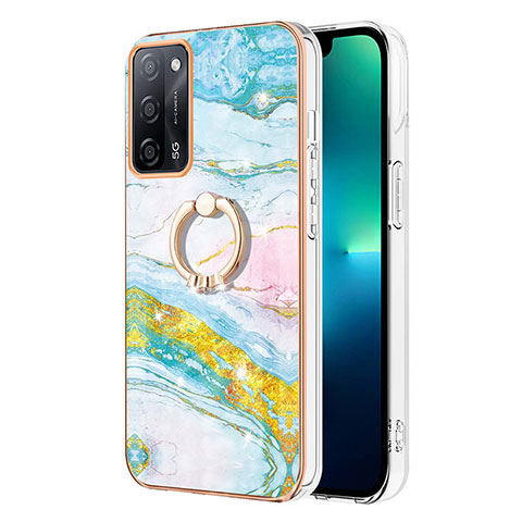 Custodia Silicone Gel Morbida Fantasia Modello Cover con Anello Supporto Y05B per Oppo A53s 5G Colorato