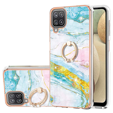 Custodia Silicone Gel Morbida Fantasia Modello Cover con Anello Supporto Y05B per Samsung Galaxy A12 5G Colorato
