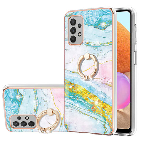 Custodia Silicone Gel Morbida Fantasia Modello Cover con Anello Supporto Y05B per Samsung Galaxy A32 4G Colorato