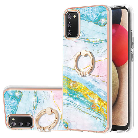 Custodia Silicone Gel Morbida Fantasia Modello Cover con Anello Supporto Y05B per Samsung Galaxy M02s Colorato