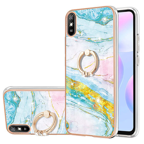 Custodia Silicone Gel Morbida Fantasia Modello Cover con Anello Supporto Y05B per Xiaomi Redmi 9A Colorato