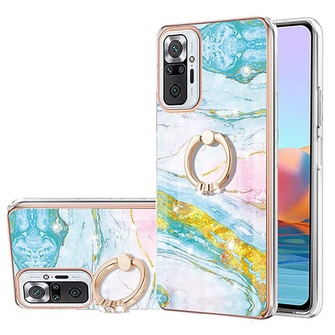 Custodia Silicone Gel Morbida Fantasia Modello Cover con Anello Supporto Y05B per Xiaomi Redmi Note 10 Pro 4G Colorato