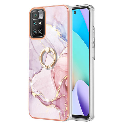 Custodia Silicone Gel Morbida Fantasia Modello Cover con Anello Supporto Y05B per Xiaomi Redmi Note 11 4G (2021) Rosa