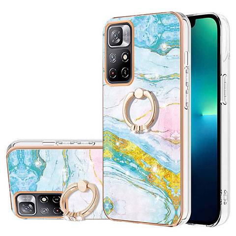 Custodia Silicone Gel Morbida Fantasia Modello Cover con Anello Supporto Y05B per Xiaomi Redmi Note 11S 5G Colorato