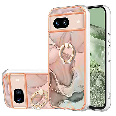 Custodia Silicone Gel Morbida Fantasia Modello Cover con Anello Supporto YB1 per Google Pixel 8a 5G Multicolore