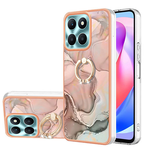 Custodia Silicone Gel Morbida Fantasia Modello Cover con Anello Supporto YB1 per Huawei Honor X6a Multicolore