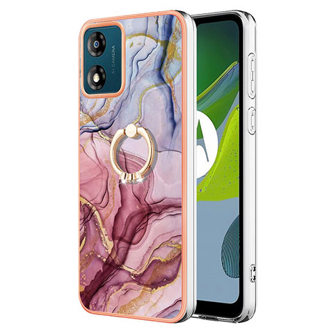 Custodia Silicone Gel Morbida Fantasia Modello Cover con Anello Supporto YB1 per Motorola Moto E13 Multicolore