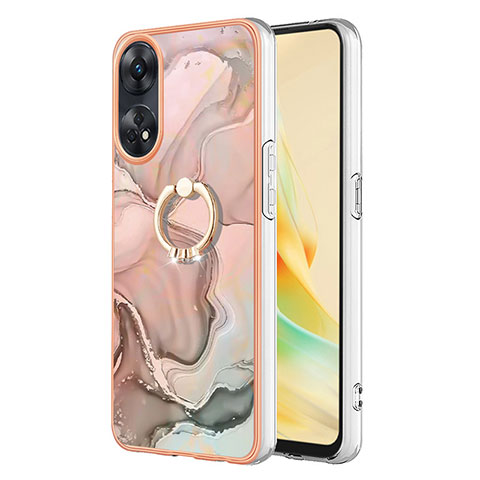 Custodia Silicone Gel Morbida Fantasia Modello Cover con Anello Supporto YB1 per Oppo Reno8 T 4G Multicolore