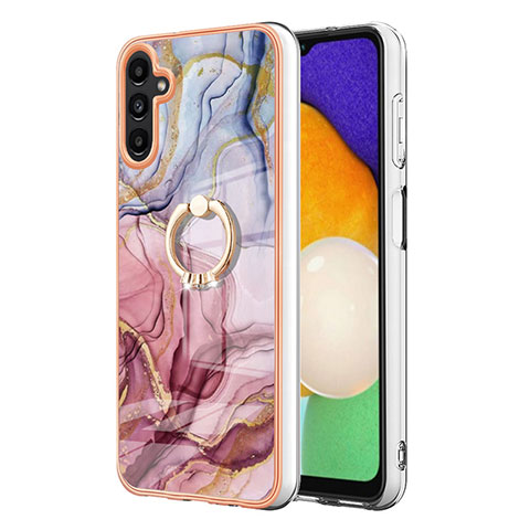 Custodia Silicone Gel Morbida Fantasia Modello Cover con Anello Supporto YB1 per Samsung Galaxy A54 5G Multicolore