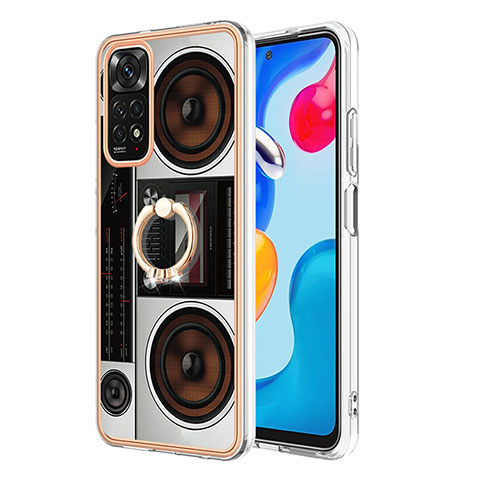 Custodia Silicone Gel Morbida Fantasia Modello Cover con Anello Supporto YB1 per Xiaomi Redmi Note 11 4G (2022) Colorato