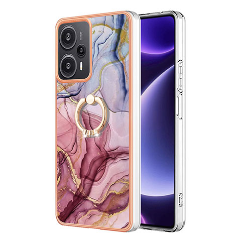 Custodia Silicone Gel Morbida Fantasia Modello Cover con Anello Supporto YB1 per Xiaomi Redmi Note 12 Turbo 5G Multicolore