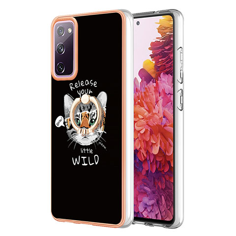 Custodia Silicone Gel Morbida Fantasia Modello Cover con Anello Supporto YB2 per Samsung Galaxy S20 FE (2022) 5G Multicolore