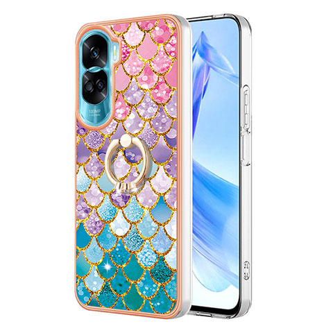 Custodia Silicone Gel Morbida Fantasia Modello Cover con Anello Supporto YB3 per Huawei Honor 90 Lite 5G Colorato