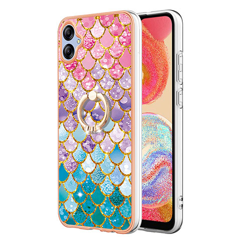 Custodia Silicone Gel Morbida Fantasia Modello Cover con Anello Supporto YB3 per Samsung Galaxy F04 Colorato