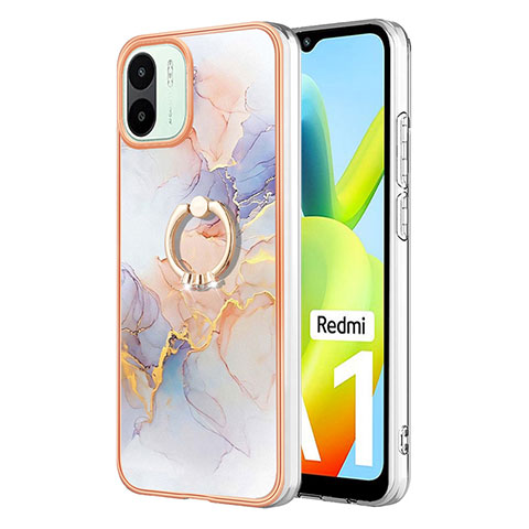 Custodia Silicone Gel Morbida Fantasia Modello Cover con Anello Supporto YB3 per Xiaomi Redmi A1 Lavanda