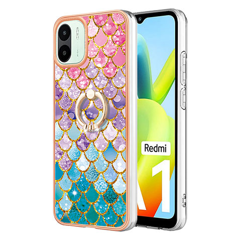 Custodia Silicone Gel Morbida Fantasia Modello Cover con Anello Supporto YB3 per Xiaomi Redmi A2 Plus Colorato