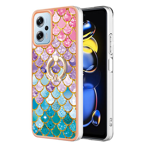 Custodia Silicone Gel Morbida Fantasia Modello Cover con Anello Supporto YB3 per Xiaomi Redmi Note 11 Pro+ Plus 5G Colorato