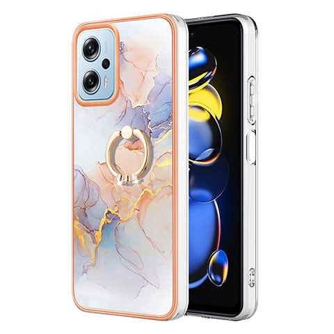 Custodia Silicone Gel Morbida Fantasia Modello Cover con Anello Supporto YB3 per Xiaomi Redmi Note 11 Pro+ Plus 5G Lavanda