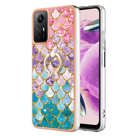 Custodia Silicone Gel Morbida Fantasia Modello Cover con Anello Supporto YB3 per Xiaomi Redmi Note 12S Colorato