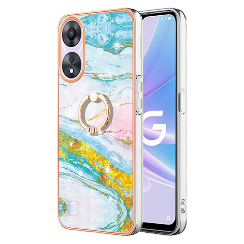 Custodia Silicone Gel Morbida Fantasia Modello Cover con Anello Supporto YB5 per Oppo A78 5G Colorato