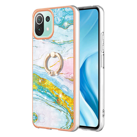 Custodia Silicone Gel Morbida Fantasia Modello Cover con Anello Supporto YB5 per Xiaomi Mi 11 Lite 5G Colorato